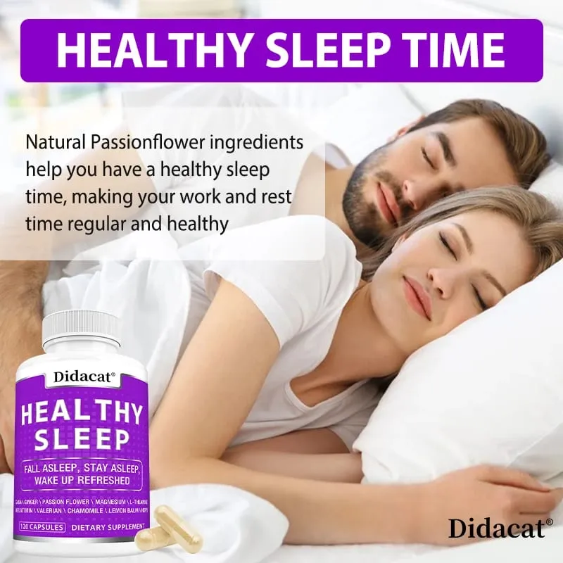Valerian Capsules - with Magnesium Glycinate Chamomile Promate Sleep Quality Improve Mood Support Immune Health — image 2