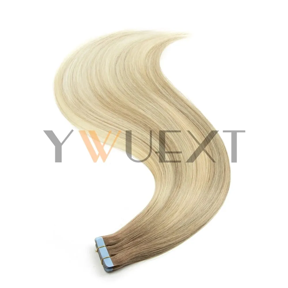 Real Human Hair Tape in Extensions 16'' 20'' Natural Straight High Light Seamless Tape Hair 20pcs On Double Sided Tape 30g/pack — image 12