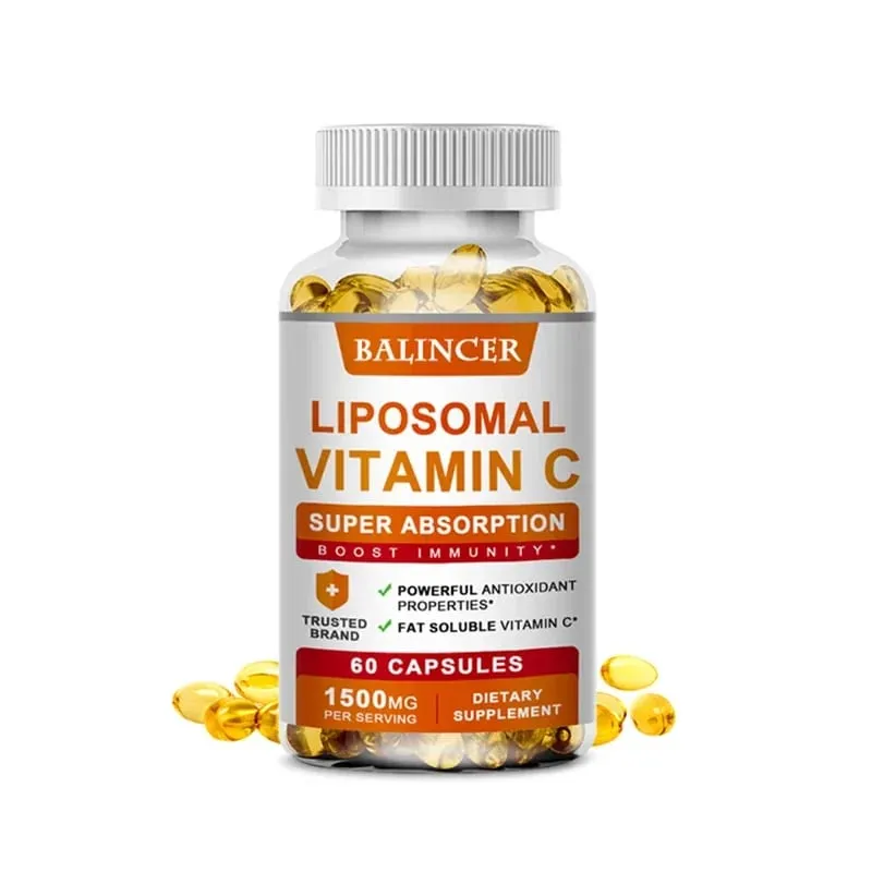 リポソームビタミン C 1500mg 高吸収ビタミン C 免疫システム & コラーゲン高効力脂溶性アスコルビン酸サプリメント — image 8