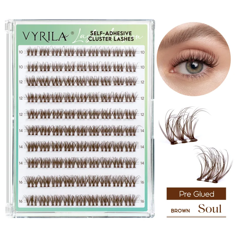 Self Adhesive Eyelashes No Glue Needed Lashes 10‑16mm Pre Glued Cluster Lashes D Curl Soft Natural Press on Lashes — image 15