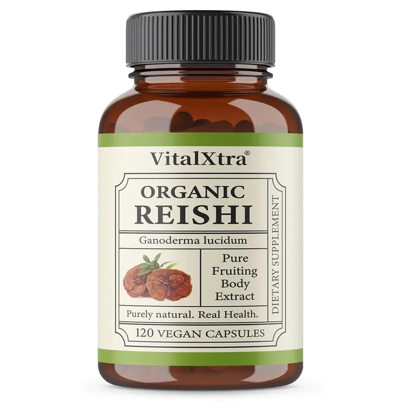 Reishi Mushroom Capsules 1000mg Ganoderma Lucidum Supports Immune Health Relaxation Sleep & Natural Energy Vegan Non-GMO