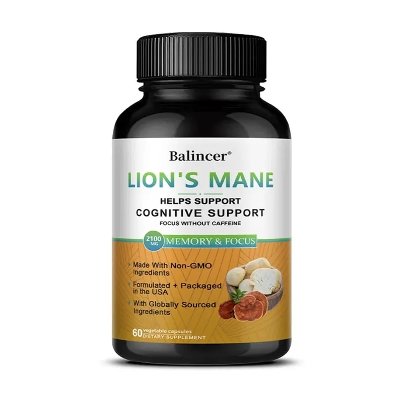 Lion's Mane Mushroom Supplements - Supports Brain Health Cognitive Clarity Improved Focus and Enhanced Energy