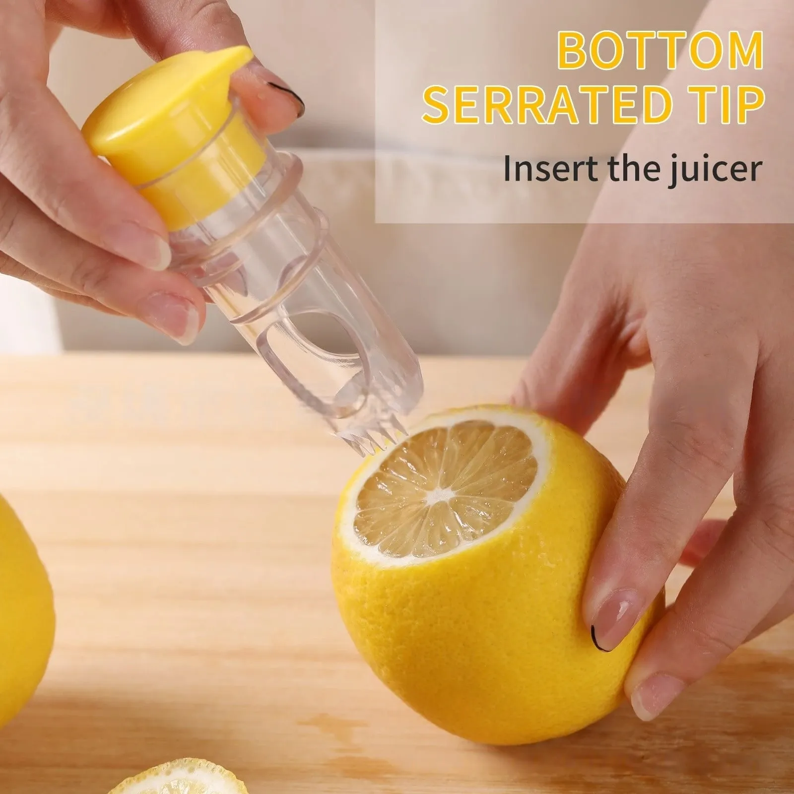 New Screw Top Lemon Juicer Mini Manual Lemon Squeezer Portable Lemon Juicer With Lid Squeeze Lime for Cocktails Plastic Manual
