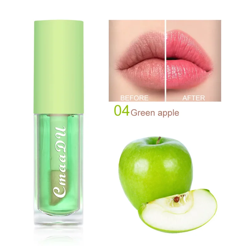 Fruit Color Changing Lip Gloss Strawberry Lip Oil Moisturizing Reduce Lips Line Liquid Lipstick Waterproof Jelly Plump Lips Care