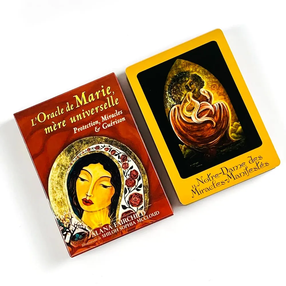 L'Oracle De Marie 44 Card French Edition Divination Oracle Deck Divine Mother Energy Perfect for Healing & Spiritual Guidance