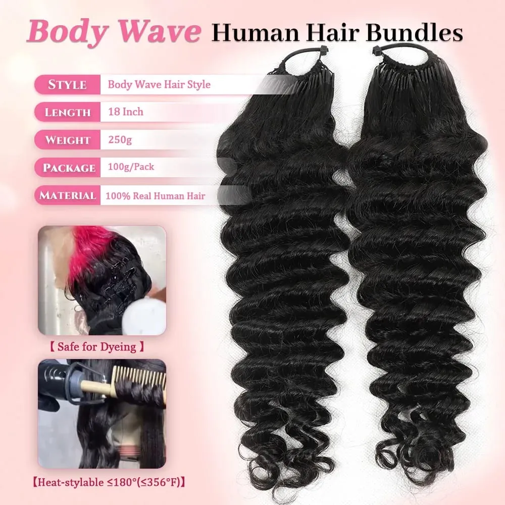 Deep Wave Feather Crochet Human Hair Extension Curly Pre-Separated Knotless Crochet Hair Bundles With Loop For Braiding 50g — image 2