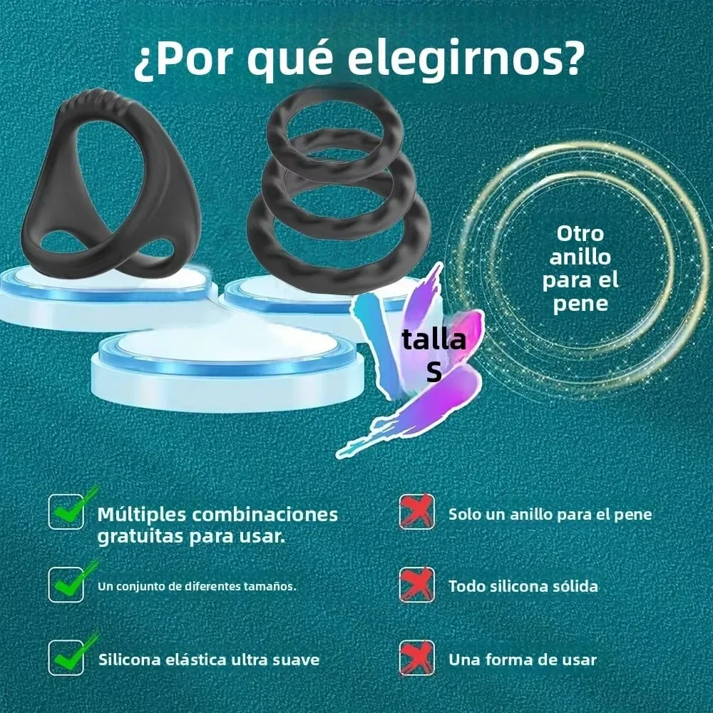 Silicone Penis Ring Ejaculation Delay Cock Rings Dick Erection Cockring Male Chastity Adult Sex Toys For Men Lock Sperm Trainer