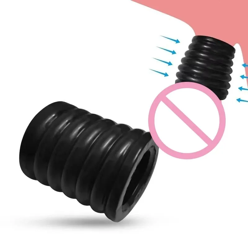 Men's TPE Cock Ring Penis Sleeve for Ejaculation Delay Scrotum Stretcher Sperm Retention Adult Sex Life Enhancement Accessory