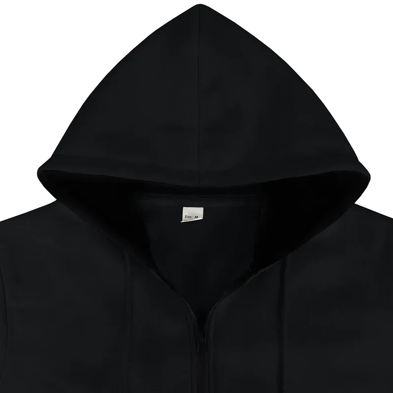 New 2026 Men's Autumn Casual Solid Long Sleeve Zipper Hooded Sweatshirt Coat Male Fashion Outdoors Sportswear Hoodies Jackets