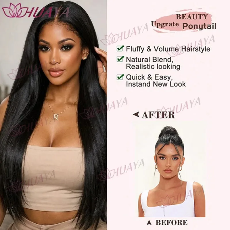 Synthetic 24-inch BB clip-in hair extensions 5 pieces per set one clip per piece seamless hairpieces.Easy and comfortable to w — image 7