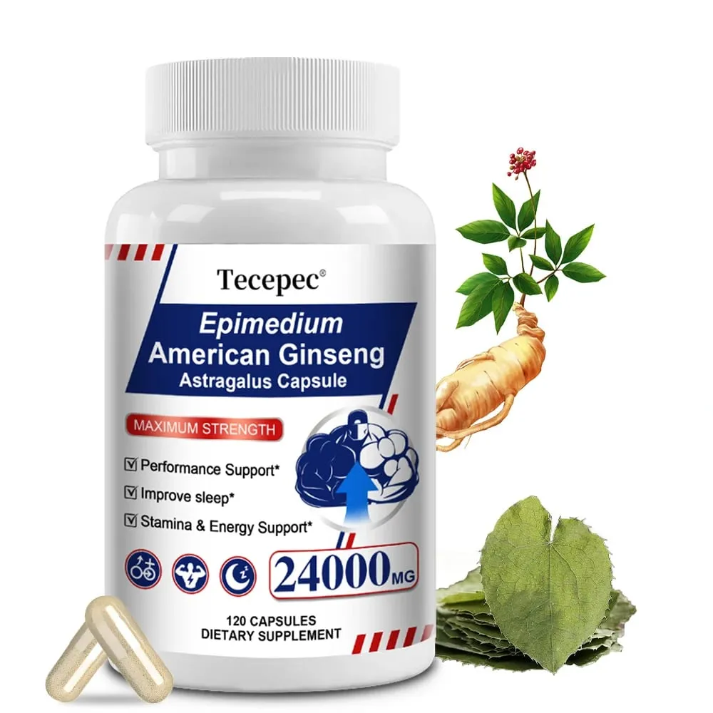 Ginseng & Astragalus Capsules Supports Strength Endurance & Energy Promotes Sleep Natural Immune Support 30/60/120 Capsules — image 2