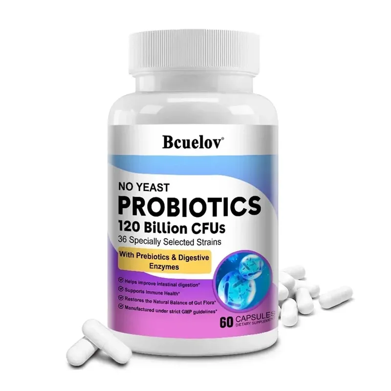 Probiotics 120 Billion CFU 36 Strains + Prebiotics + Digestive Enzymes Gut Digestion & Immune System Support Regulates Mood