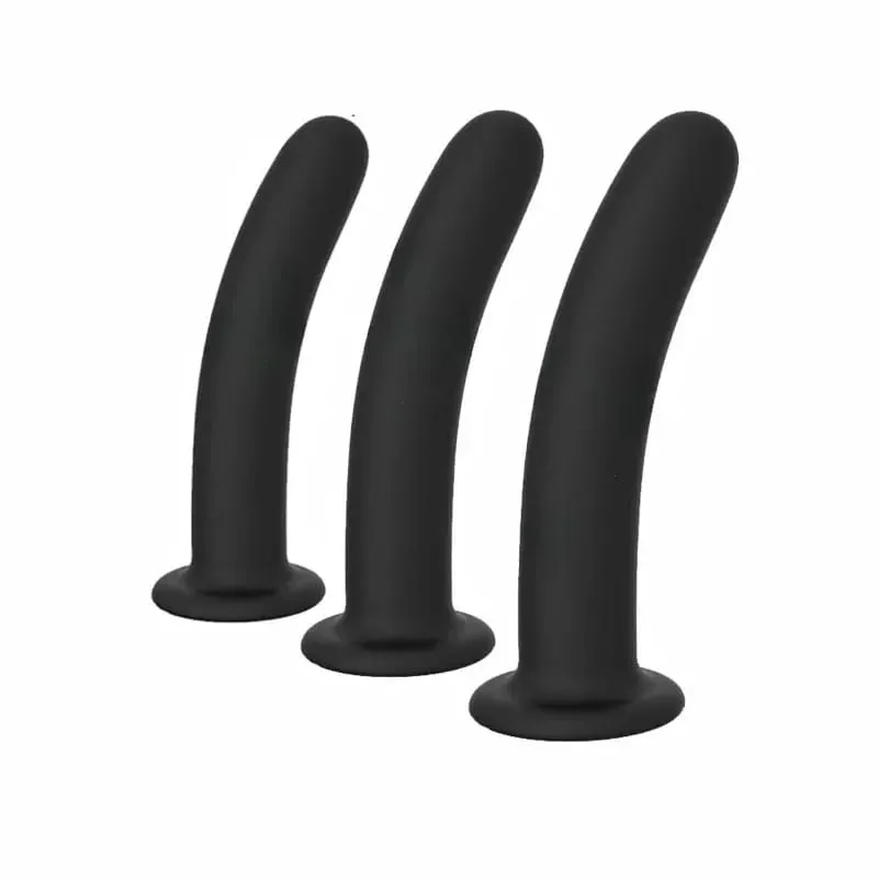 Plug anale butt plug 3 dimensioni plug anali allenamento semplici dildi con forte ventosa giocattoli del sesso anale per principianti e utenti avanzati — image 1