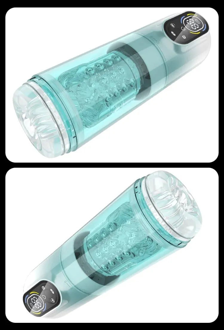Viewing Window Waterproof Masturbation Cup Vacuum Sucking Tongue Licking Blowjob Telescopic Rotating Male Masturbator Sex Toy — image 1