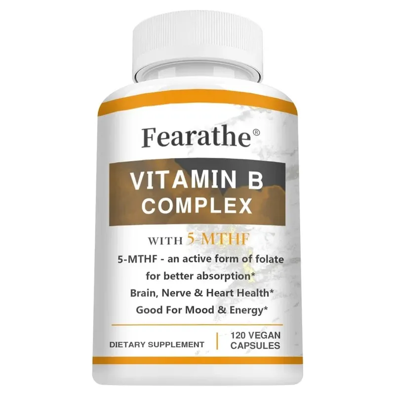 Vitamin B Complex Supplements (B12 B1 B2 B3 B5 B6 B9 Folic Acid &Biotin) Immune Brain & Energy Support