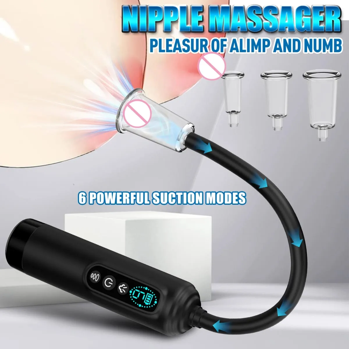 Electric Clit Sucker Vibrator Pussy Pump Nipple Sucking BDSM Vacuum Vagina Clitoral 6 Suck Modes Suction Sex Toys for Women — image 3