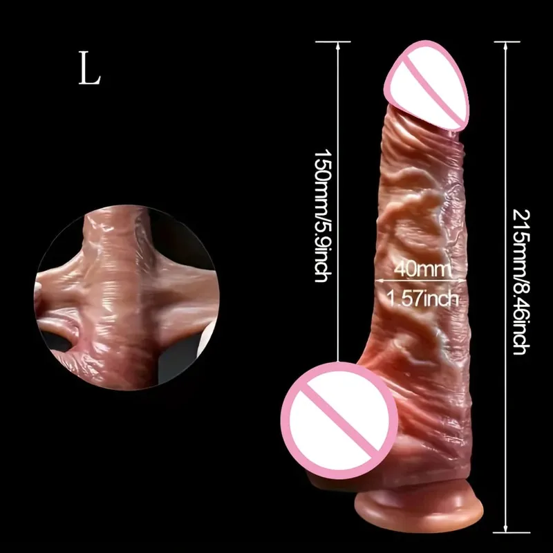 Realistic Dildo Sliding Foreskin Big Penis Suction Cup Dildos Female Masturbator Fake Dick Adult Anal Sex Toys for Women Men Gay