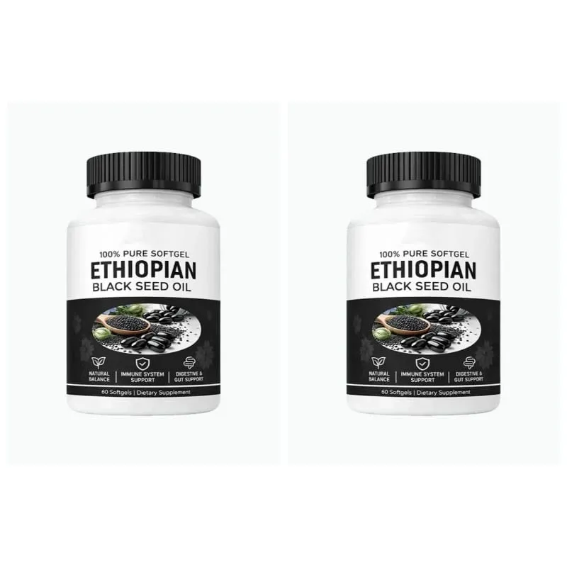 Ethiopian Black Seed Oil Softgels 800mg Cold Pressed Nigella Sativa Immune Digestive Gut Support Supplement 60 Count Non-GMO — image 9