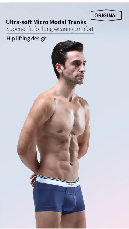 52025 Men's Premium MicroModal Boxers (3-Pack) – Ultra-Soft Silky Fabric, U-Shaped Contour Pouch and Comfortable Modern Fit
