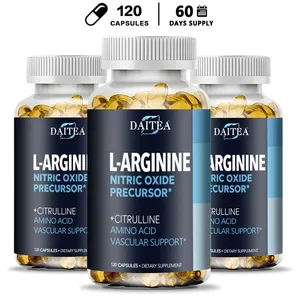 Suplement de L-Arginina de Daitea - Per a la força energètica i el suport de la resistència durant l'exercici | Massa muscular sense transgènics