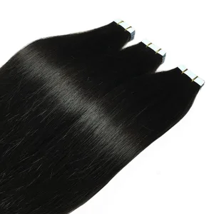 Cinta adhesiva en extensions de cabell cabell humà Remy recte sense costures Trama de pell invisible Remy adhesiu de doble cara cabell humà vietnamita 50 g/paquet 16-26 polzades