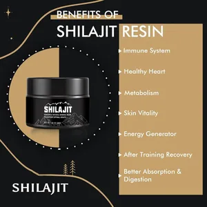 Shilajit pur siberià original amb àcid fúlvic i minerals traça i gel de suplement d'àcid húmic 85+ per a l'energia i el sistema immunitari