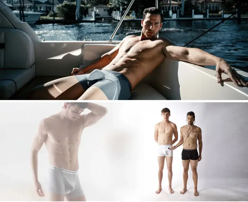 David archy cuecas boxer masculinas, 3 pacotes, básico, micromodal, macio, respirável, bolsa dupla, boxers, secagem rápida, esportes, fitness