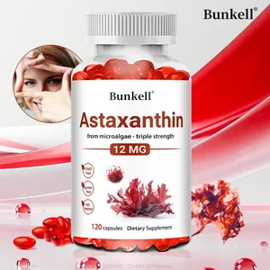 Kapsul Astaxanthin 12mg Meningkatkan Kesehatan Kardiovaskular dan Mempercepat Metabolisme Mendukung Kesehatan Sendi Mata & Kulit