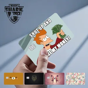 Magic Shark Flower Butterfly Bear Wing Nálepka s PVC fólií bez vyblednutí pro bankovní debetní kreditní kartu