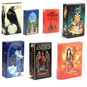 600張塔羅牌雷諾曼星狐火天使神諭卡桌遊女巫神諭牌-A