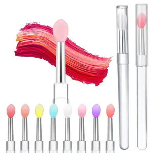 3/5/10 STK Genanvendelig læbebørste Silikone Læbemaske Applikator Gennemsigtig læbestiftværktøj til lipgloss øjenskyggebørster Makeupværktøj