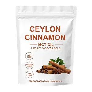 300 càpsules toves de canyella de Ceilan, ingredients purs, suplement dietètic per a una nutrició equilibrada, suport immunitari, fàcil digestió