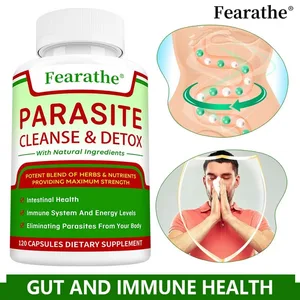 Darmparasietreinigingscapsules - Zwarte Walnoot + Alsem Kruidenmengsel Spijsverteringsgezondheid Colon Detox & Darmgezondheid Ondersteuning