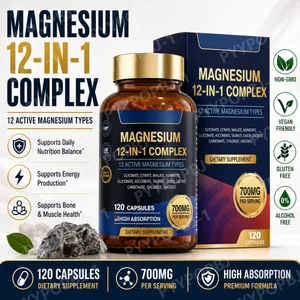 700 mg magnesiumcomplex 12 in 1 magnesiumsupplement met glycinaatcitraat malaatoxide tauraat aspartaat orotaat magnesium