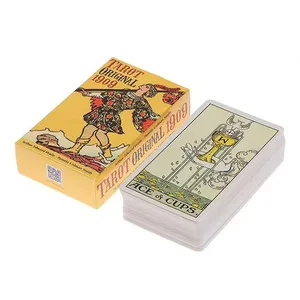 The Rider Waite Smith 1909 Kartu Tarot Oracle Deck untuk Pemula Edisi Ramalan Klasik Inggris Spanyol Bermain Game