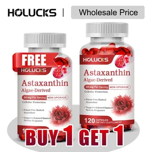 Koop er 1, krijg er 1 gratis! Astaxanthine 24 mg supplement voor huid- en ooggezondheid Anti-veroudering en UV-bescherming Vermindert oogvermoeidheid Niet-GMO