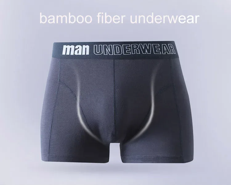 Plus Size 5xl 6xl 7xl Bamboo Underwear Mens Boxers Sexy Panties Summer Bamboo Fiber Boxer Briefs Mid Rise Underpants Cuecas