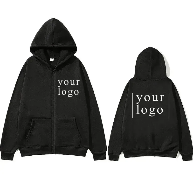 Neue Männer Frauen DIY Zipper Cardigan Hoodie 2025 Neue Mode Ihr eigenes Design Markenlogo/Bild personalisiert überall