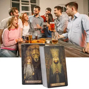 Tarot Cards for Beginners 80 Pieces Girl Board Game Portable Strategic Board Games for Boys Girls Women Men Play Halloween