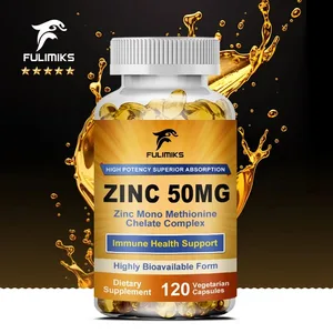 Càpsules de zinc pur premium Suplement de 50 mg d'alta absorció augmenta la salut cognitiva de la pell antioxidant antioxidant