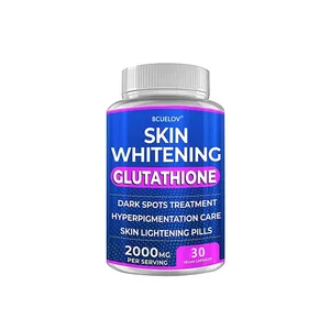 Pil Pemutih Kulit Vitamin Glutathione Kunyit Bearberry - 2000 mg - Mengimbangi radikal bebas dan mengurangkan tekanan oksidatif