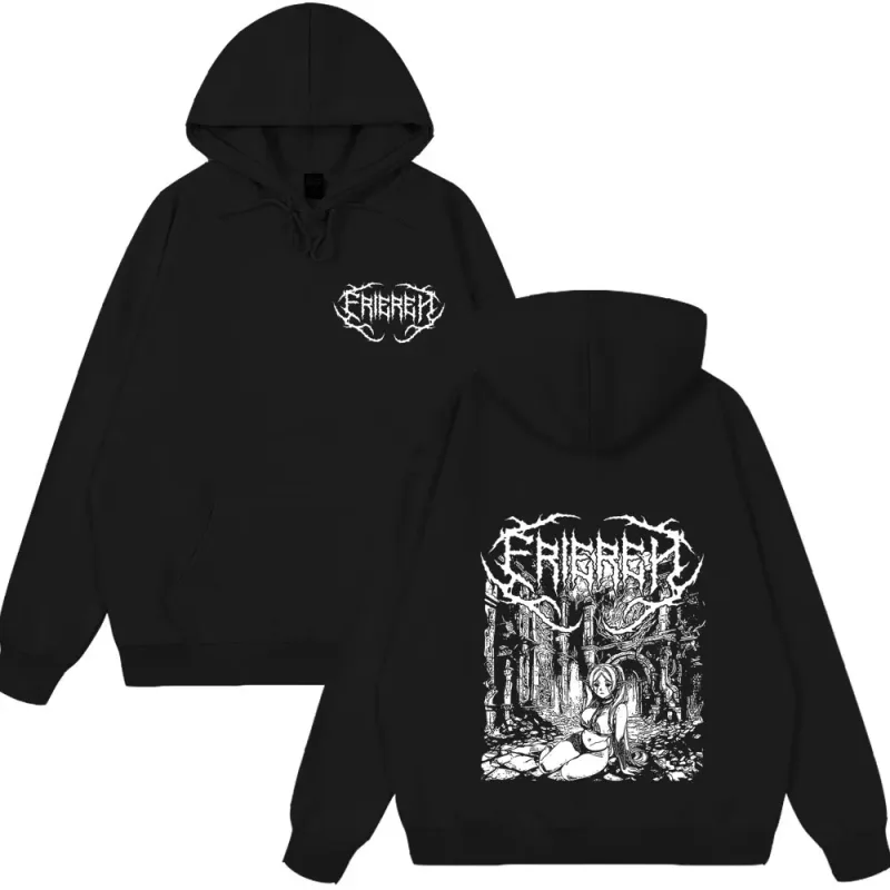Anime frieren: além do fim da jornada t camisa frieren manga gótico hoodies roupas masculinas femininas roupas de inverno estilo solto streetwears