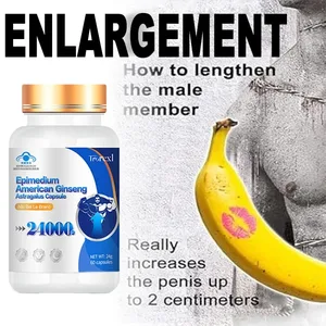 Aumento de energía con extracto de Epimedium y ginseng - Promueve la fuerza y ​​la confianza - Suplemento herbario diario para hombres
