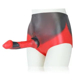 Dildo Sex Toy - Strap-On High Elastic Silicone Wearable Dildo Panties 9.84 Inch Solid Dog Knot Dildo Lesbian Couple Adult Toys