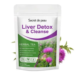 30 bolsitas de té Compuesto de hierbas para desintoxicación y limpieza de hígado, riñón y páncreas Té de cardo mariano a base de hierbas