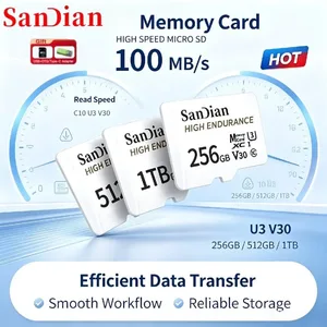 Original Micro TF SD Memory Card Class 10 128GB 256GB U3 V30 High Speed Flash Memory Card A2 4K Video for Samrtphone PC Camera
