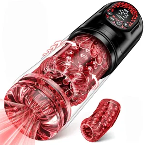 Thrusting High Speed Sucking Male Masturbator Machine Automatic Telescopic Rotating Vagina Masturbation Cup Sex Toy APP Control