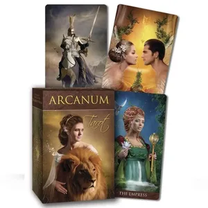 10.3*6 سانتی‌متر کامل انگلیسی Arcanum Tarot 78 Cards Deck Mysterious Divination Oracle ورق بازی ورق بازی خانوادگی مهمانی بازی رومیزی