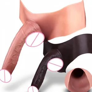 فوق العاده واقعی سیلیکون نرم توخالی شلوار Dildo مردانه پوشیدنی آستین آلت تناسلی مردانه اسباب بازی های جنسی насадка на член For Men Dick Enhance