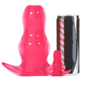 Purple TPE Hollow Tunnel Butt Plug Set - Graduated Open Anal Stretcher Plugs Flexible Sex Toy para sa Mga Lalaki at Babae